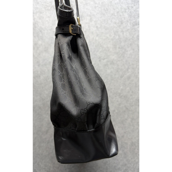 Gucci Tote Bag Womens Large Black GG Leather Monogram Italy Shoulder Handbag - Picture 6 of 16